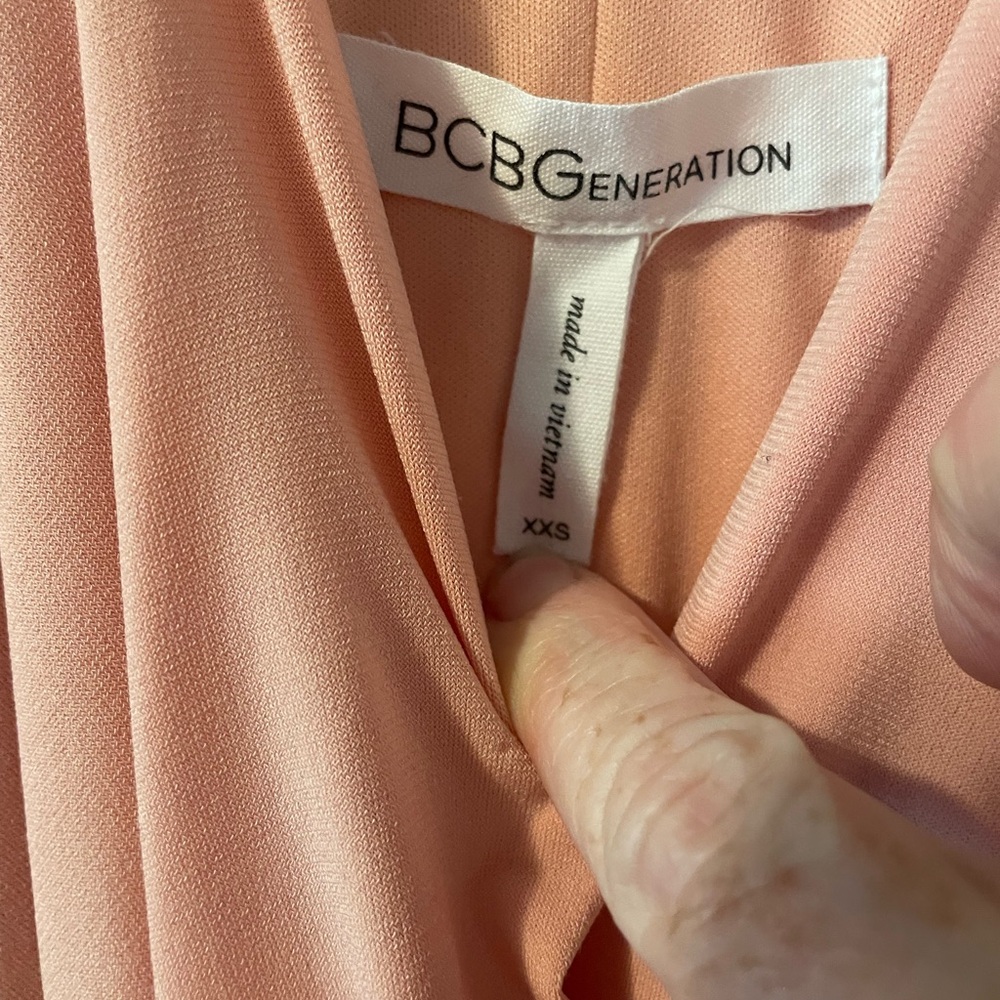 BCBGeneration Pink Pleated Maxi Dress for Wedding Guest - Picture 2 of 5